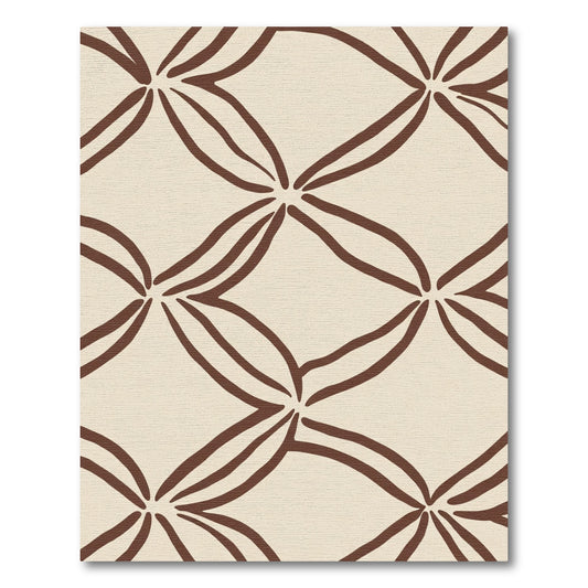 Brown Woven Lattice Neutral Rug
