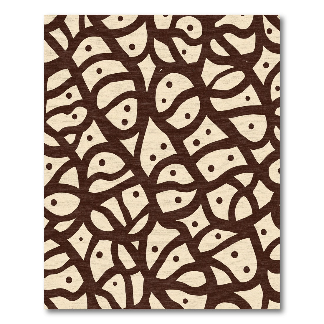 Chic Cream Brown Organic Swirl Rug