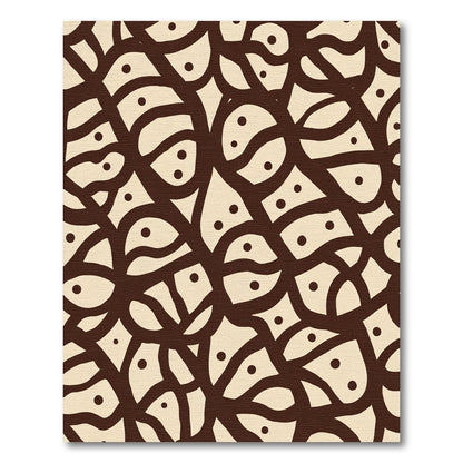 Chic Cream Brown Organic Swirl Rug