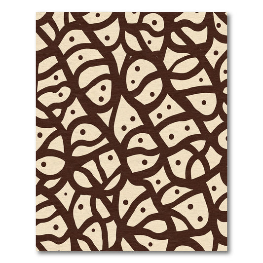 Chic Cream Brown Organic Swirl Rug