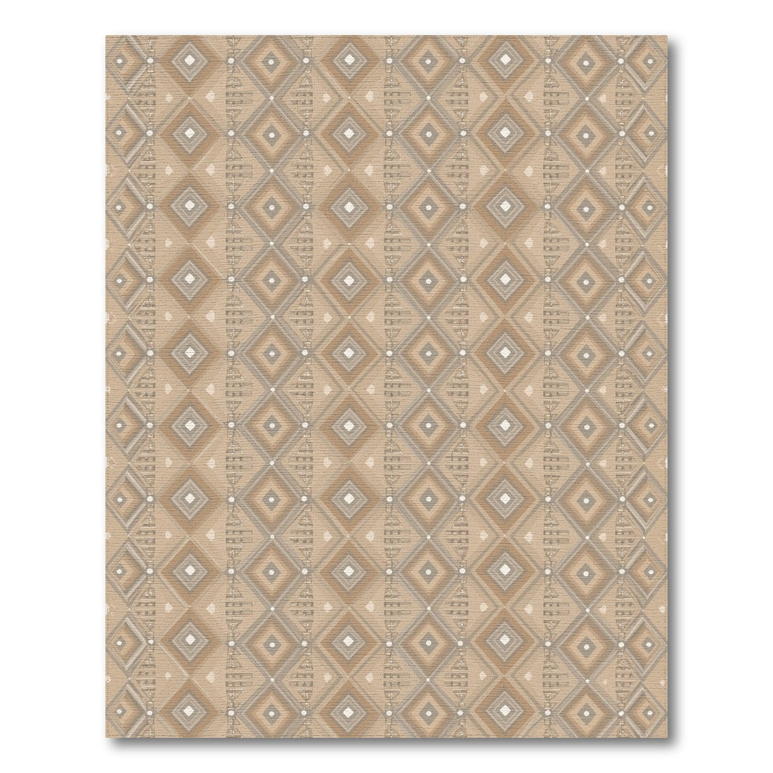 Brown and Tan Brown Tan Geometric Diamond Area Rug