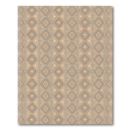 Brown and Tan Brown Tan Geometric Diamond Area Rug