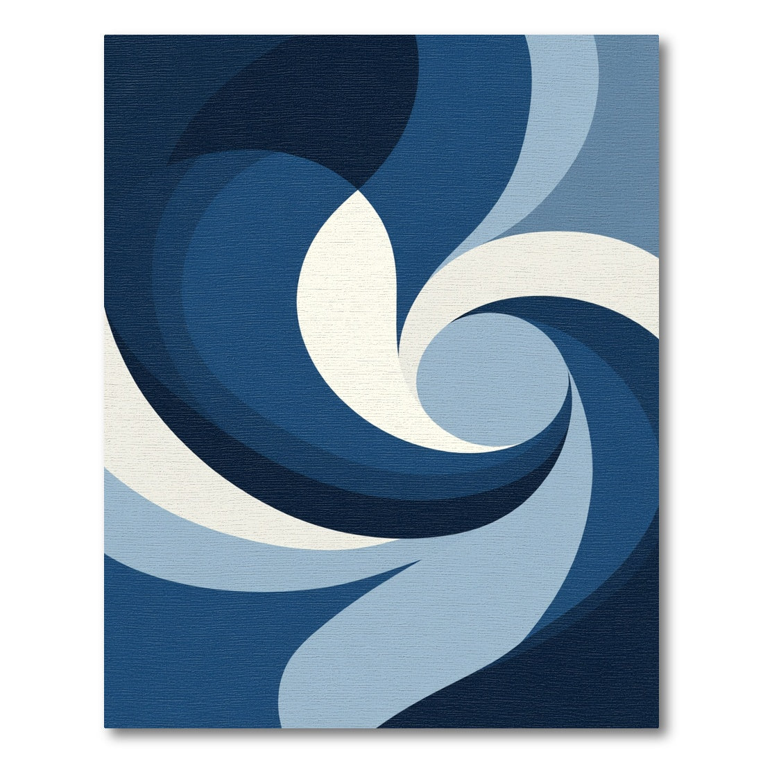 Deep Blue Swirling Abstract Rug