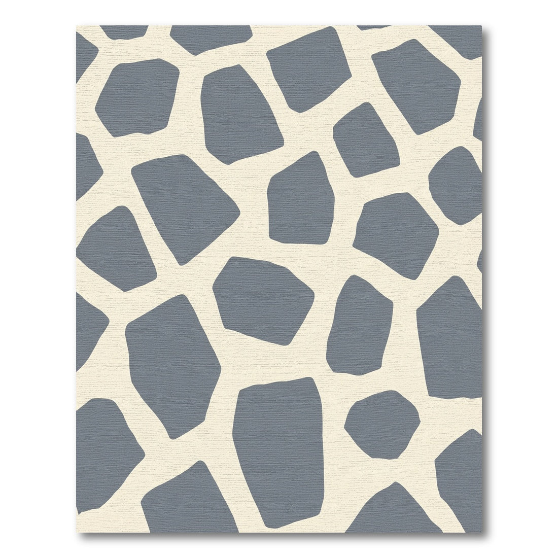 Slate Gray Giraffe Spots Abstract Rug