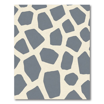 Slate Gray Giraffe Spots Abstract Rug