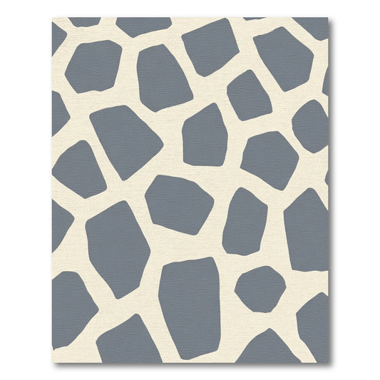 Slate Gray Giraffe Spots Abstract Rug