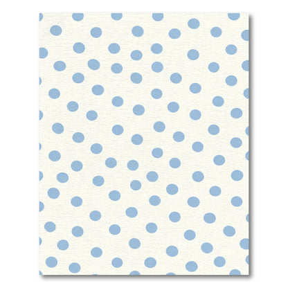 Soft Blue Scattered Dot Rug