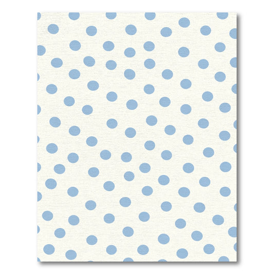 Soft Blue Scattered Dot Rug