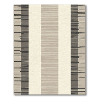 Earthy Toned Striped And Textured Rug