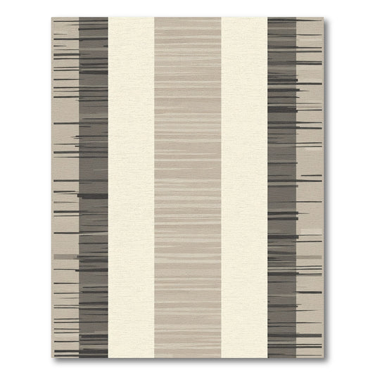 Earthy Toned Striped And Textured Rug