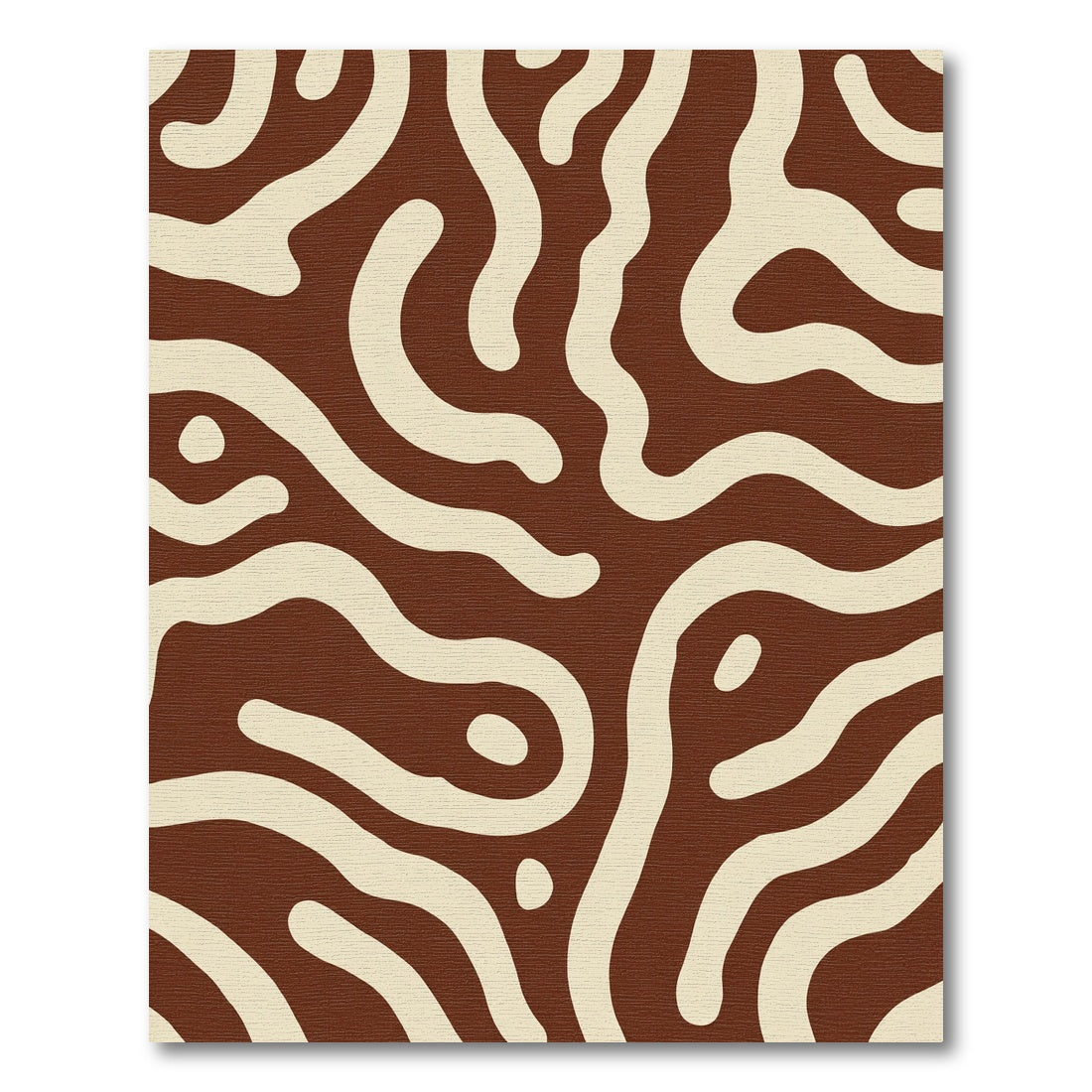 Brown and Cream Organic Labyrinth Rug