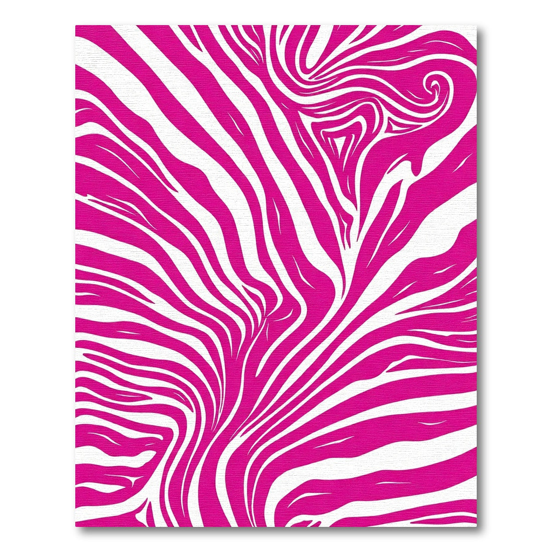 Vibrant Pink Zebra Stripe Abstract Rug