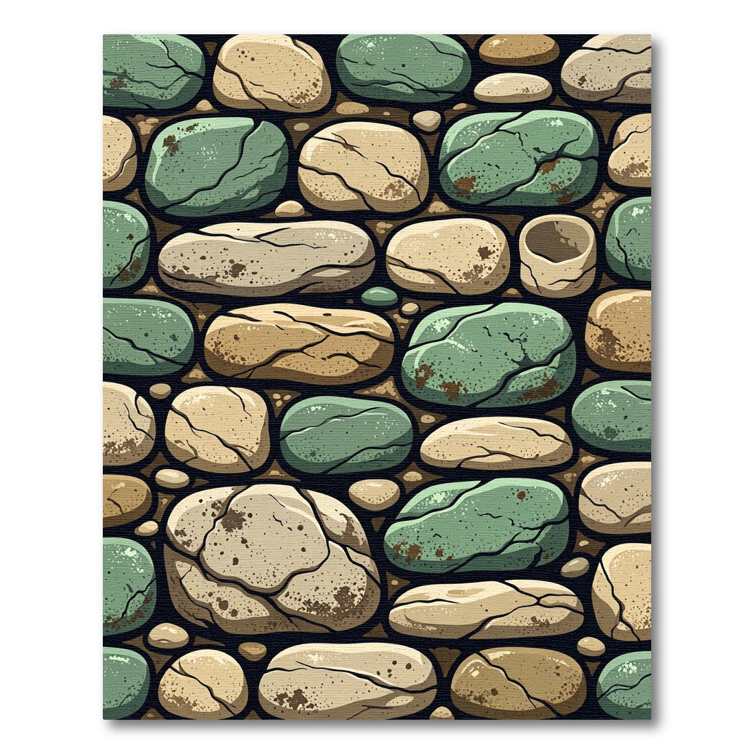 Natural Stone Wall Accent Rug