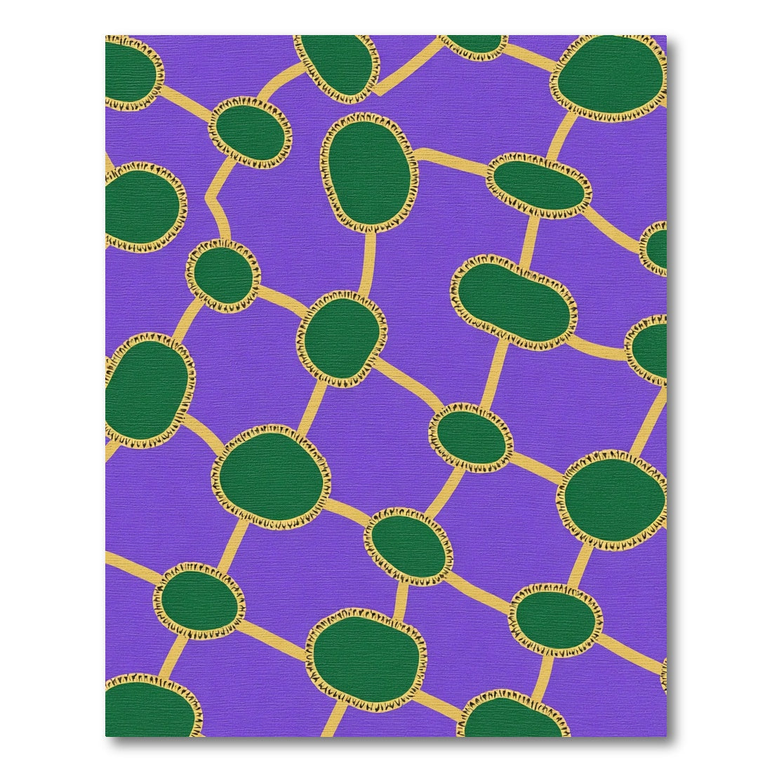 Purple Green Organic Network Rug