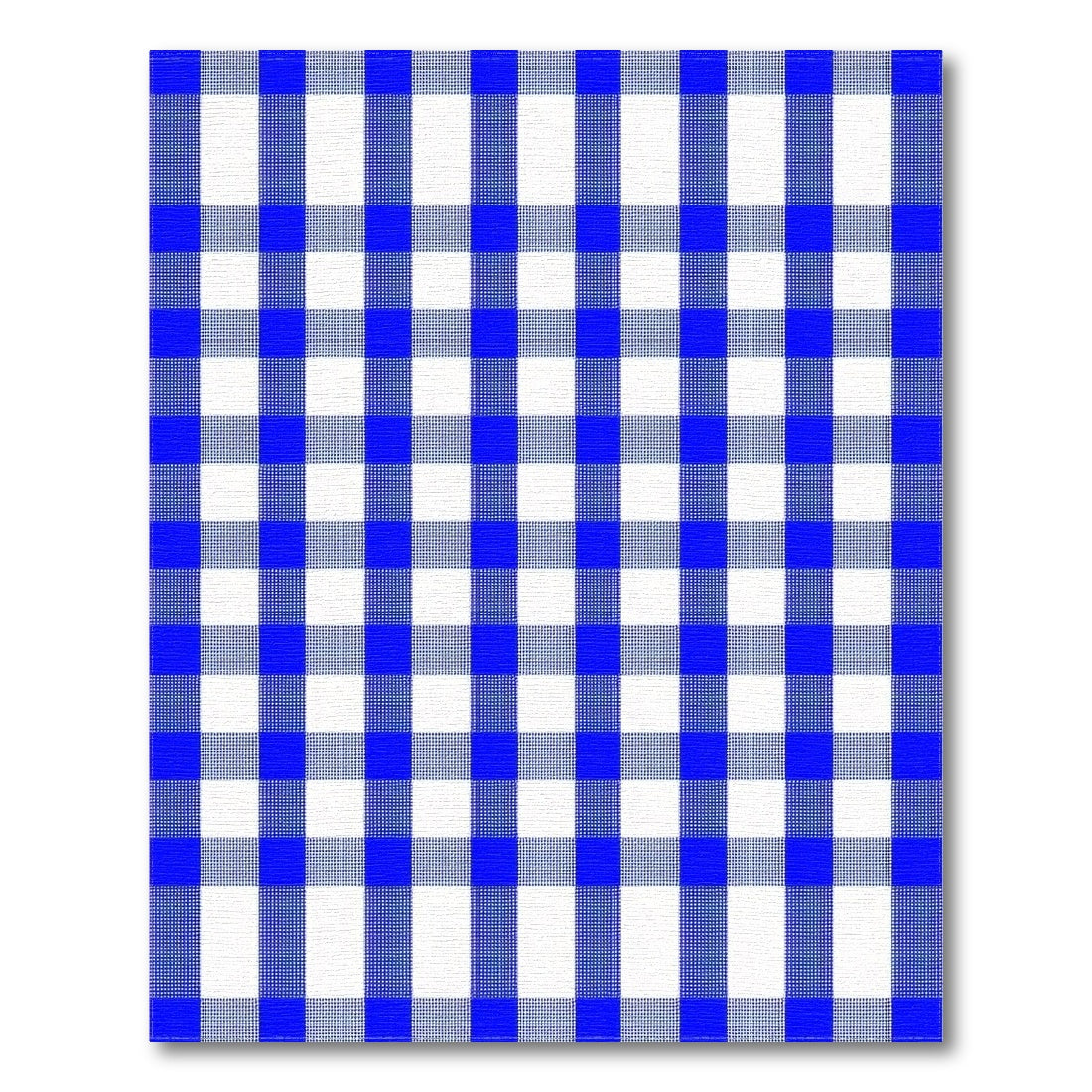 Blue Checkered Washable Geometric Modern Area Rug