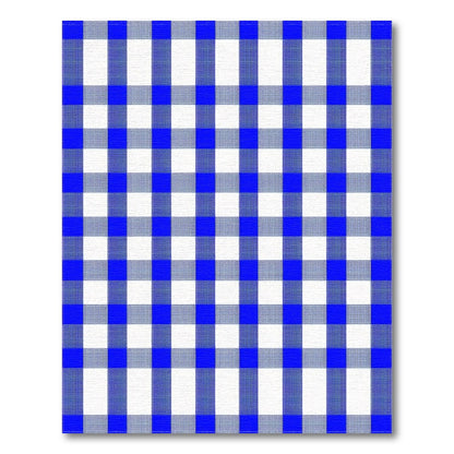 Blue Checkered Washable Geometric Modern Area Rug