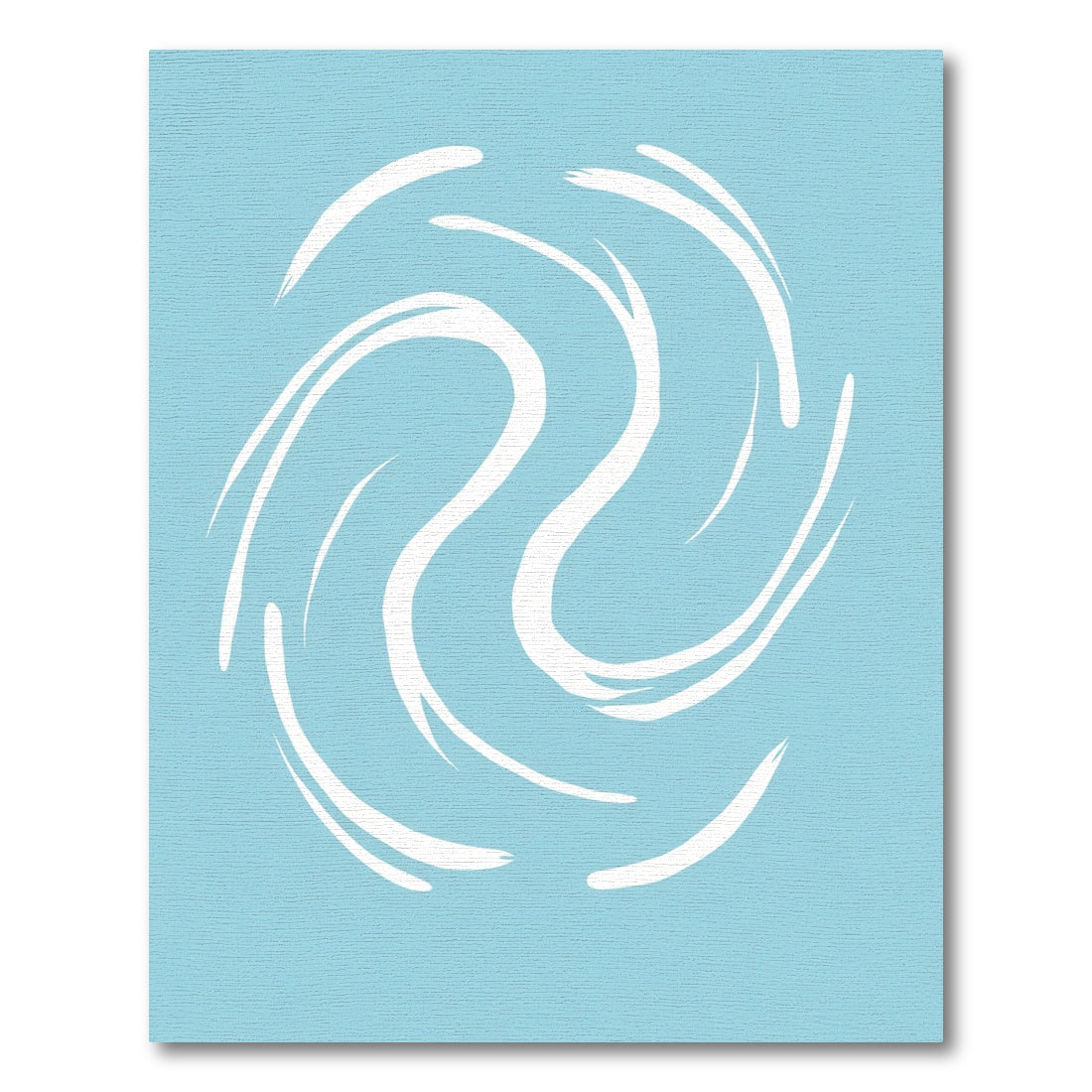 Pale Blue Swirled Brush Stroke Rug