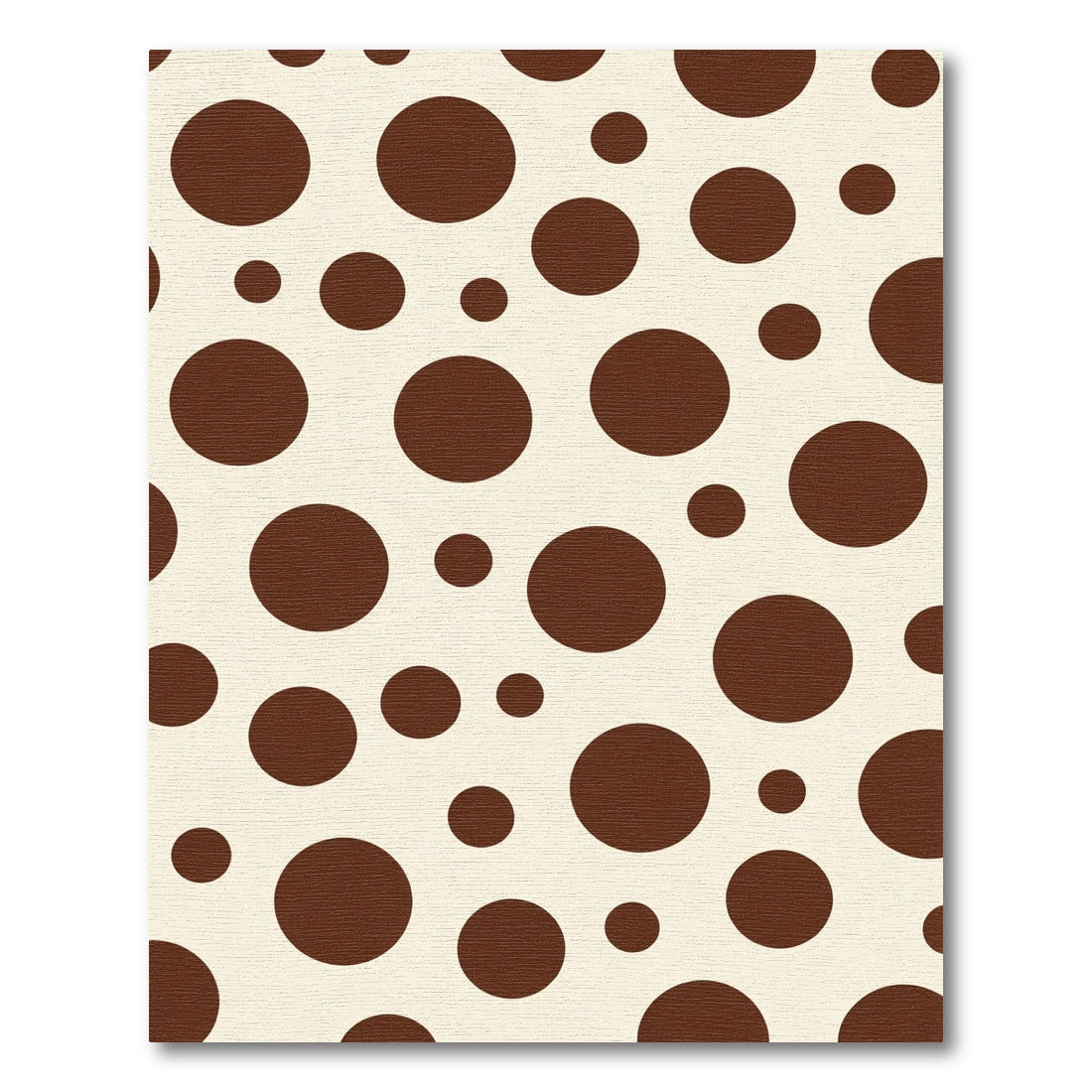 Brown Cream Polka Dot Concentric Circles Rug