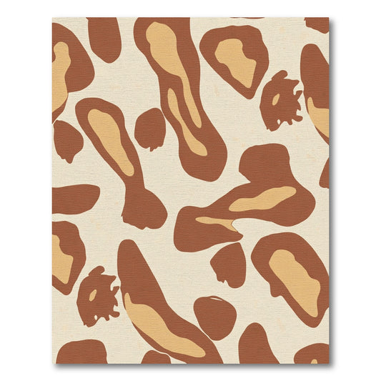 Neutral Brown Abstract Animal Spots Rug