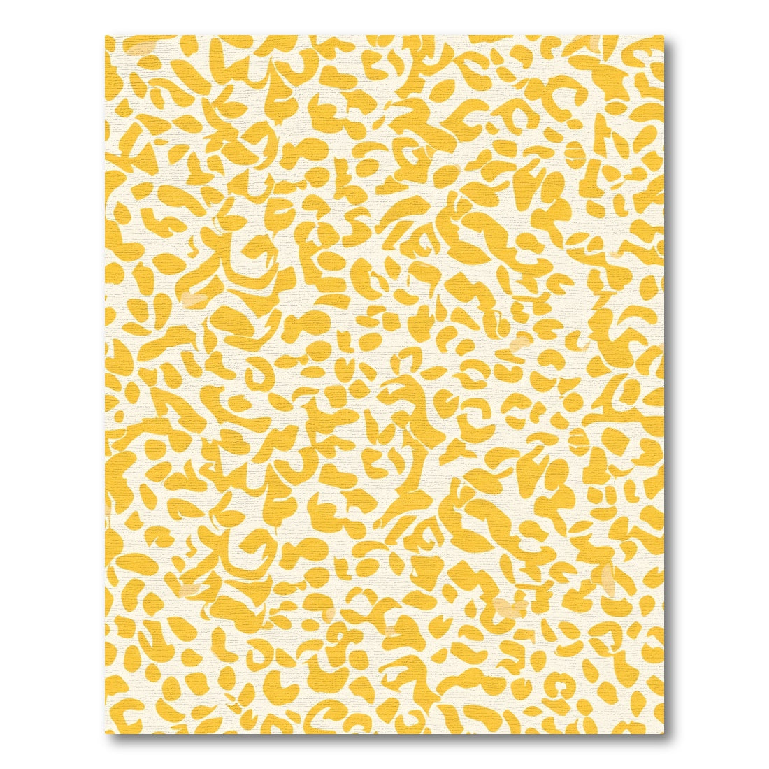 Golden Yellow Abstract Animal Print Rug