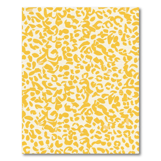 Golden Yellow Abstract Animal Print Rug