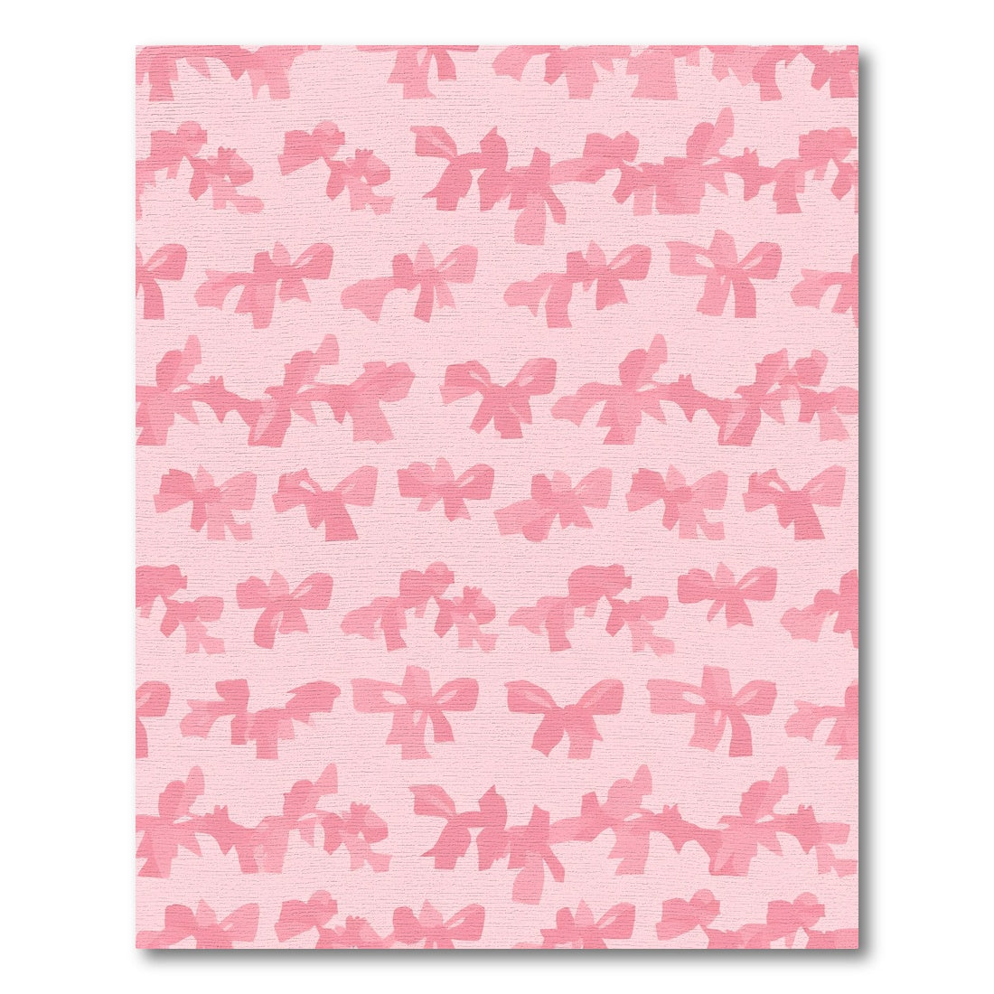 Pink Bows Repeat Gentle Texture Rug