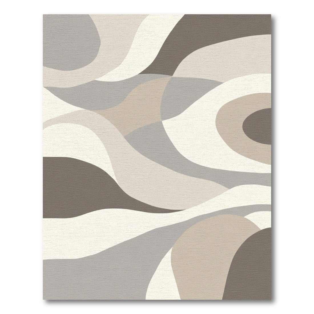 Earthy Dune Abstract Wave Rug