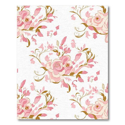 Soft Pink Rose Garden Tapestry Rug