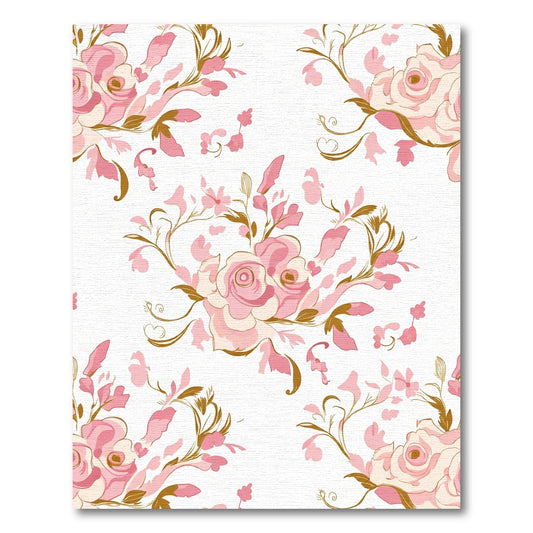 Soft Pink Rose Garden Tapestry Rug