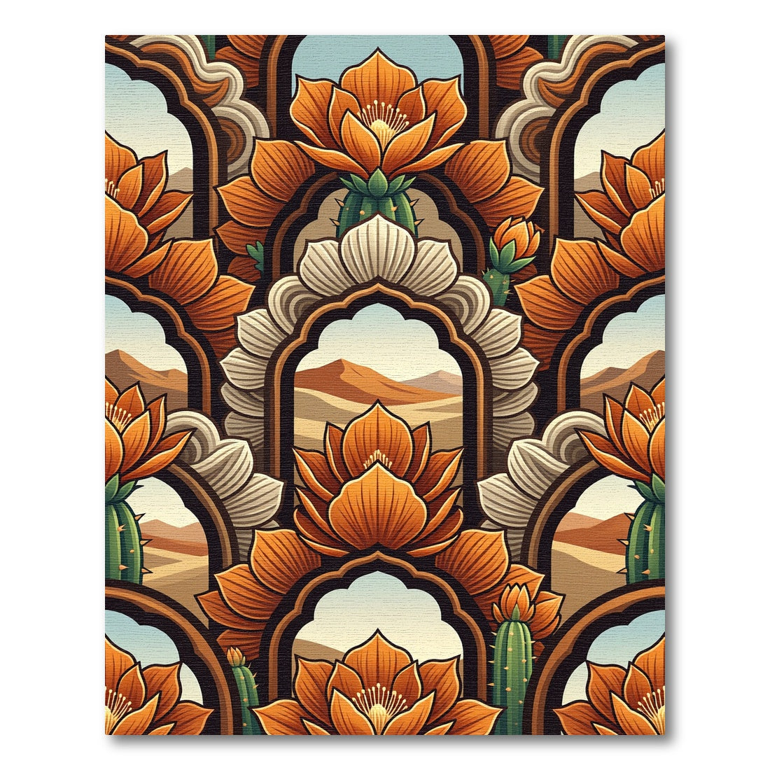 Desert Bloom Arched Window Rug