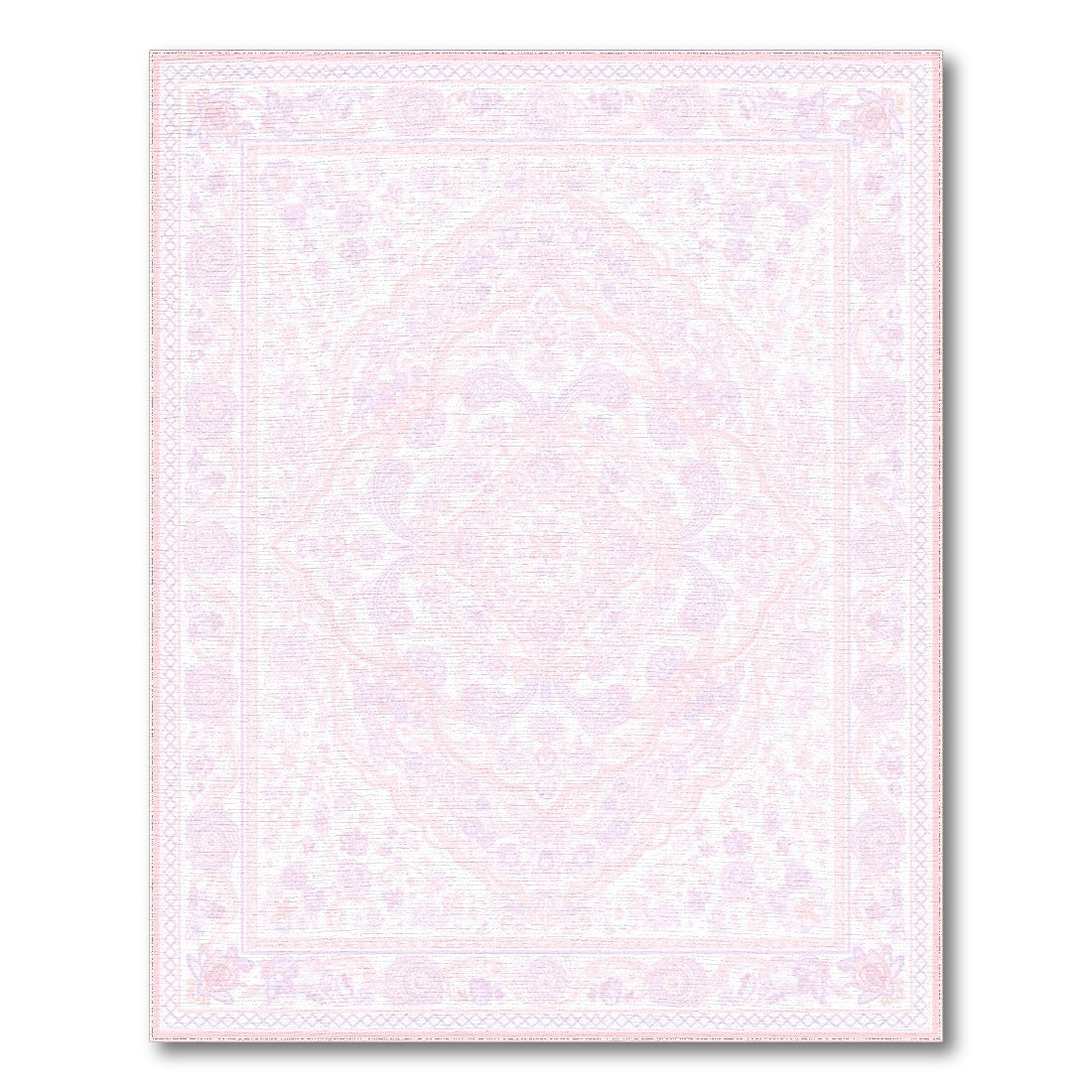 Floral Vintage Medallion Blush Pink Floral Medallion Area Rug