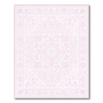 Floral Vintage Medallion Blush Pink Floral Medallion Area Rug