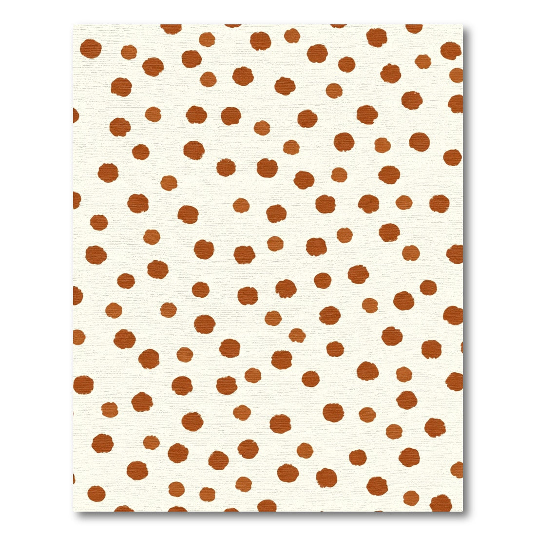 Rust Dots Scattered Organic Pattern Rug