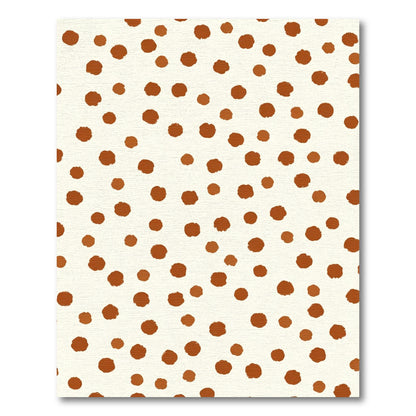 Rust Dots Scattered Organic Pattern Rug