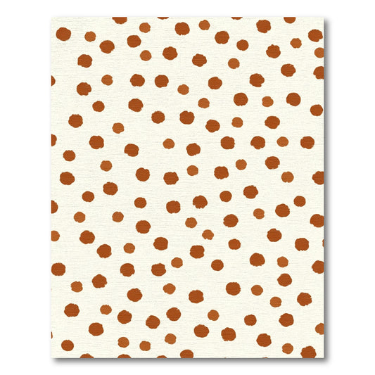 Rust Dots Scattered Organic Pattern Rug