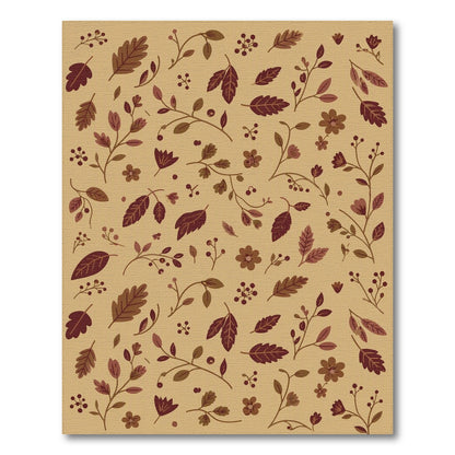 Vintage Brown Botanical Area Rug