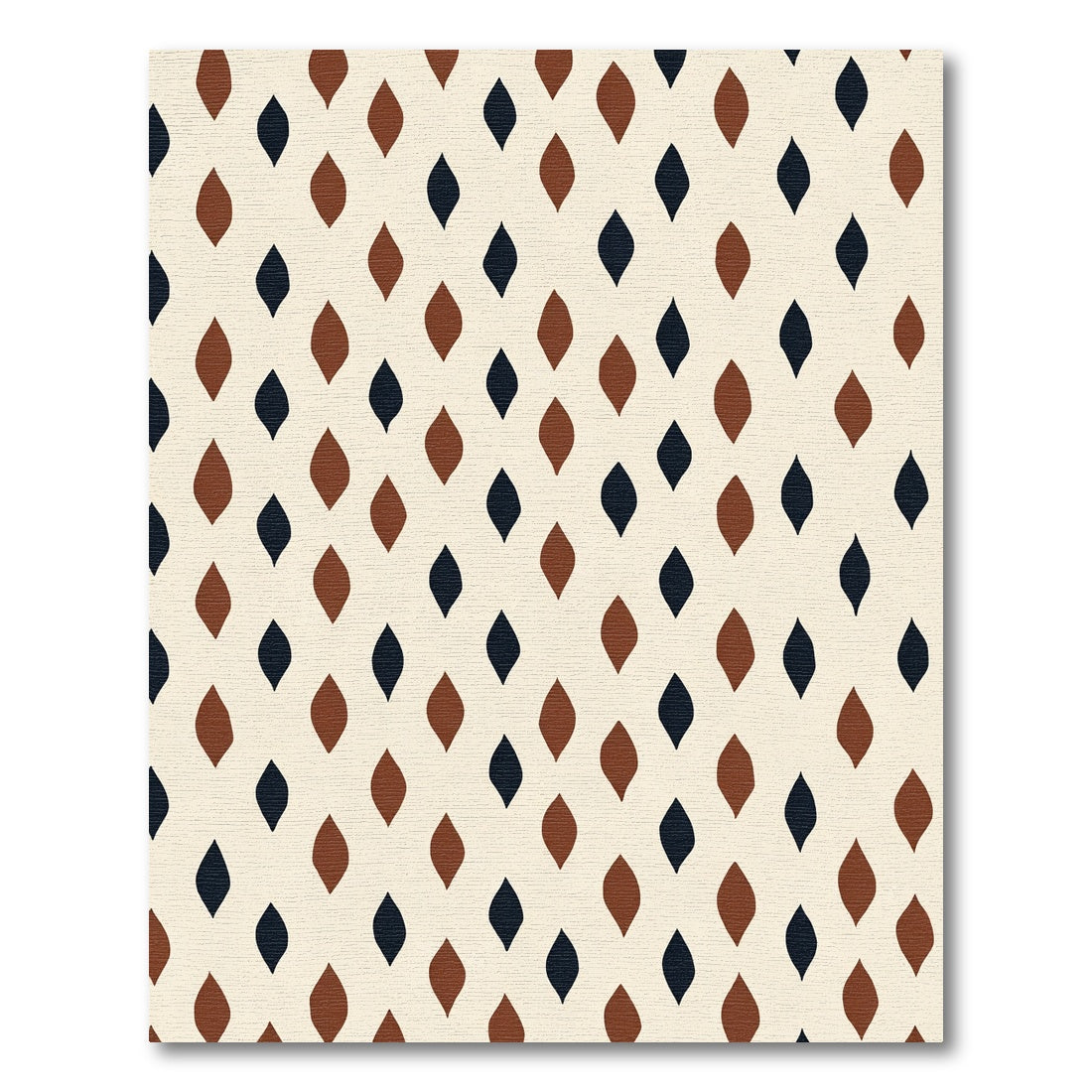 Terracotta Navy Leaf Scatter Rug