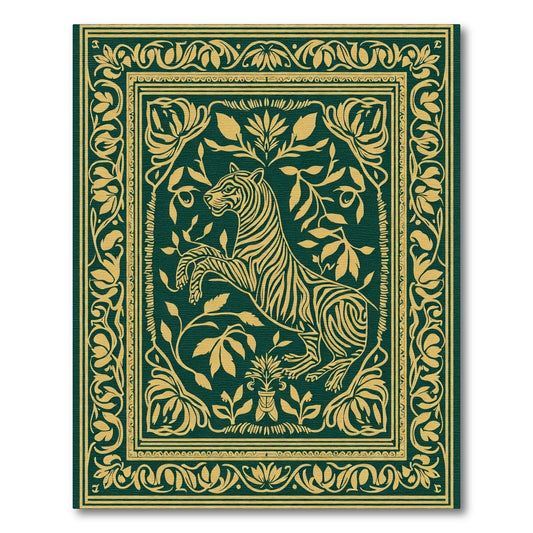 Emerald Gold Tiger Botanical Garden Rug