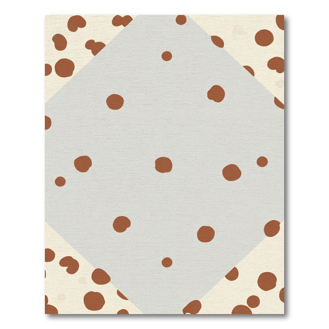 Brown Dot Diamond Cream Rug