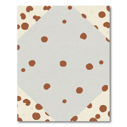 Brown Dot Diamond Cream Rug