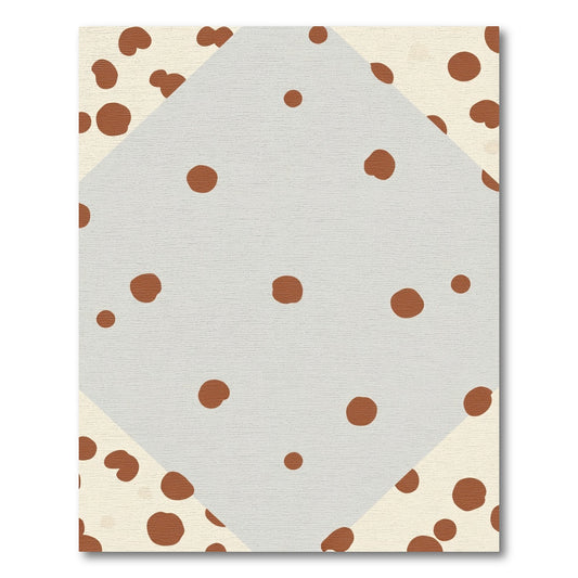 Brown Dot Diamond Cream Rug