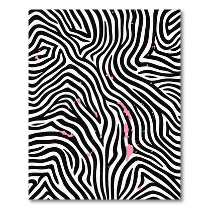 Bold Black Pink Zebra Stripes Rug