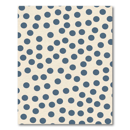 Delicate Blue Polka Dot Cream Rug