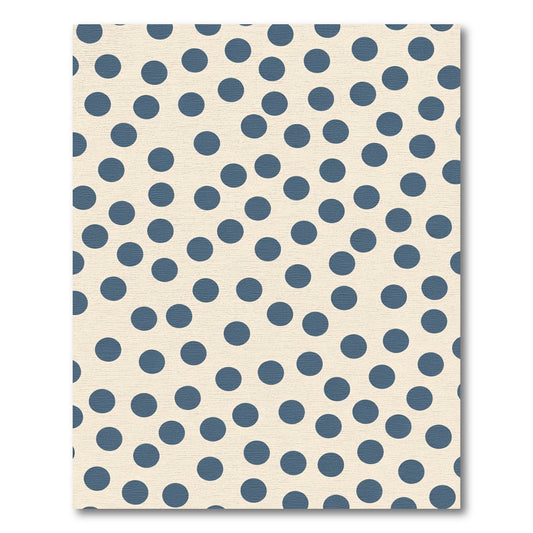 Delicate Blue Polka Dot Cream Rug