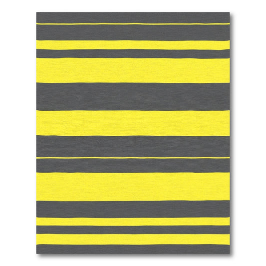 Bold Yellow Gray Stripe Rug