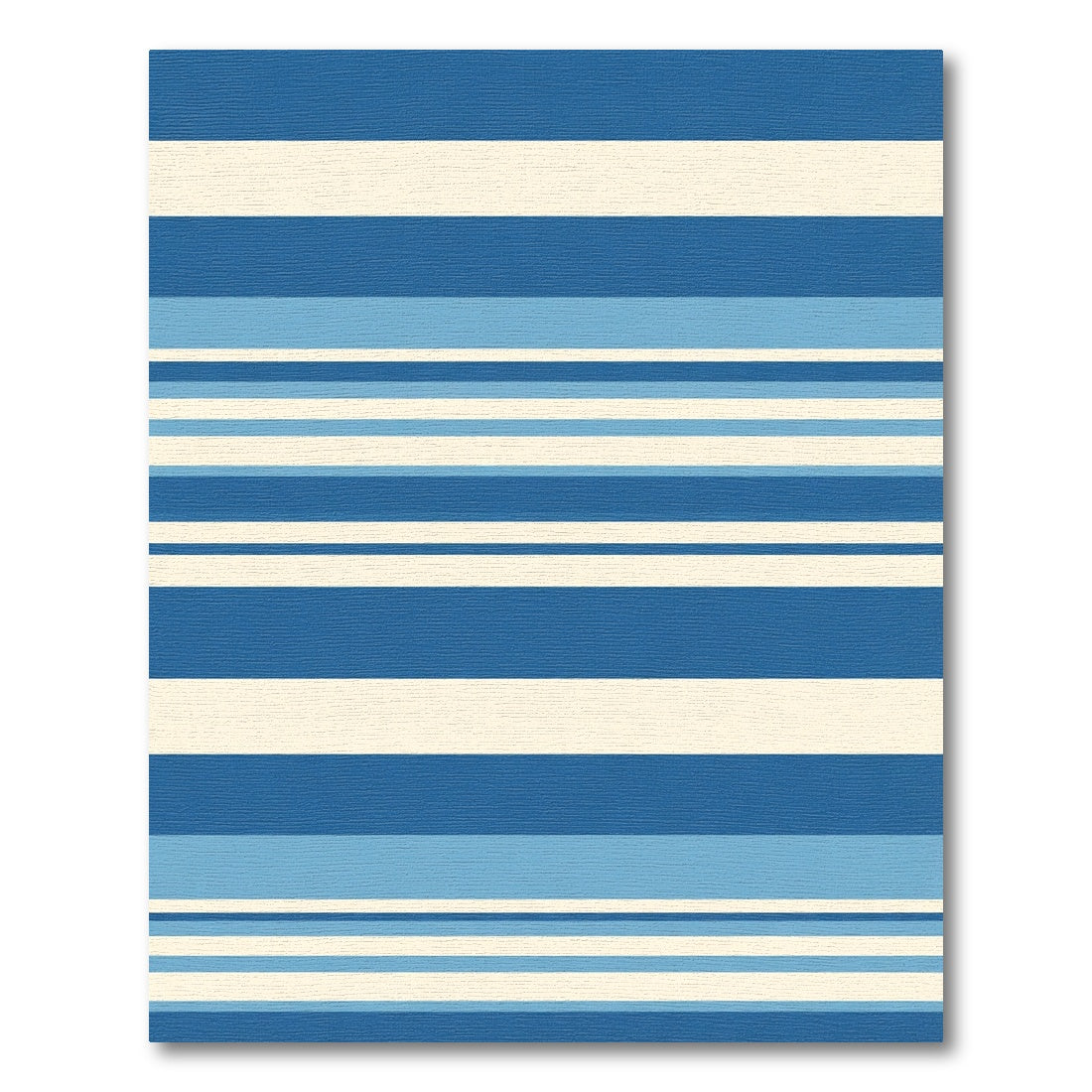 Breezy Coastal Blue Stripe Rug