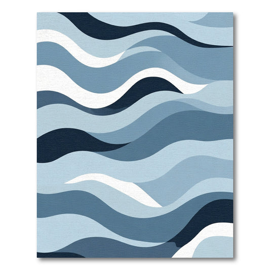 Aqua Blue Serene Wave Layers Rug