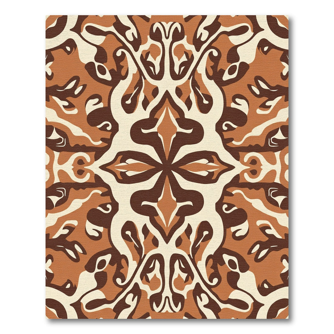 Earthy Organic Abstract Medallion Rug