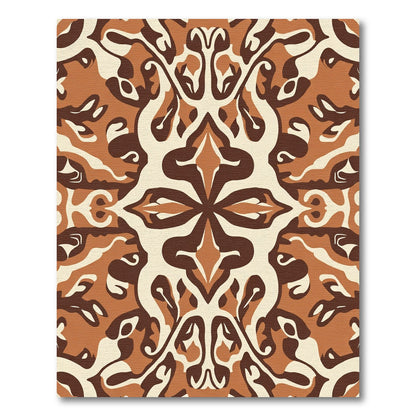 Earthy Organic Abstract Medallion Rug
