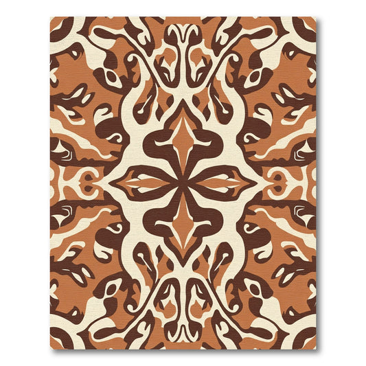 Earthy Organic Abstract Medallion Rug